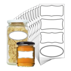 Customized Label Removable Sticker Self Adhesive Vinyl Roll Tag Paper Sheet Sign Decal Bottle Kitchen Waterproof Food Storage