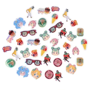 Customized Label Shiny Die Cut Stickers Sheet Self Adhesive Paper Cut Vinyl Sticker Waterproof Cute Cartoon Stickers for Kids