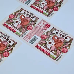 Customized Labels UV Printed BOPP and Vinyl Stickers Waterproof Oil Proof Recycled for Food Grade Milk Bottle Applications