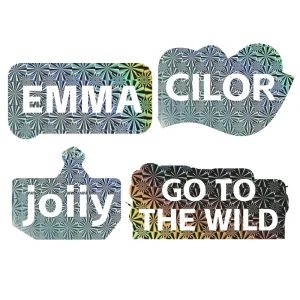 Customized Logo Copper Holographic Waterproof Custom Hologram Sticker Label Print Adhesive Letters Custom Mini Stickers