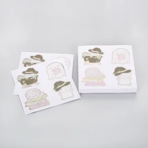 Customized Logo Printed Adhesive Paper Foil Stickers Kiss Cut Custom Sticker Sheets