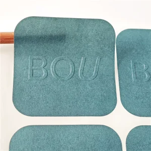 Customized Logo Relief Embossed Printing Paper Labels Concave Convex Various Colors Texture Paper Stickers for Packaging