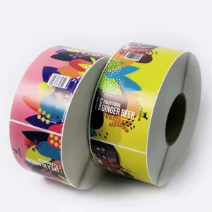 Customized Logo Sticker Colourful Gloss Lamination Beverage Beer Bottles Label Sticker on Roll