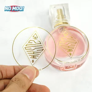 Customized Metallic Foil Logo Stickers Luxury Embossed Gold Foil Labels Self Adhesive Decals For Cosmetic Bottles OEM ODM