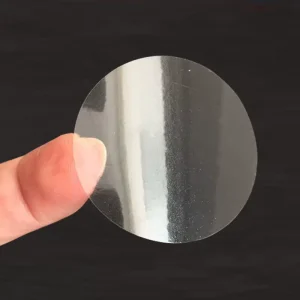 Customized PVC Transparent Clear Labels Gold Silver Foiled Waterproof Eco Friendly Glossy Surface Die Cut Self Adhesive Stickers