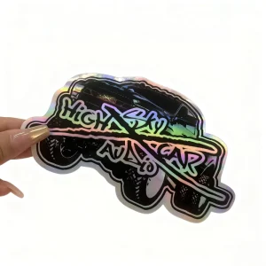 Customized Personalized Cartoon Laser Holographic Sticker Printing Logo Die cut Sticker Custom Hologram Sticker