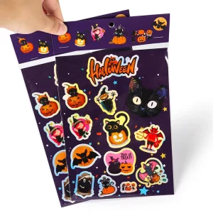 Customized Printing Adhesive Vinyl Waterproof Festival Stickers Die Cut Halloween Stickers Sheet