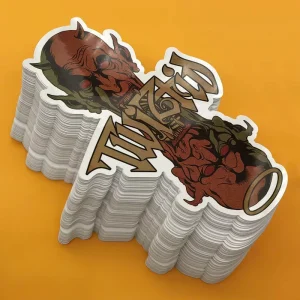 Customized Printing Die Cut Glossy Vinyl Stickers Custom Shape Waterproof Strong Adhesive Custom Logo Stickers