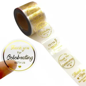 Customized Printing Logo Adhesive Paper Round Oil Proof Eco Friendly Waterproof Sticker Roll Label Stickers