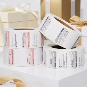 Customized Printing Packaging Self adhesive Label Stickers Waterproof Vinyl Strong Adhesive Rectangular Adhesive Labels