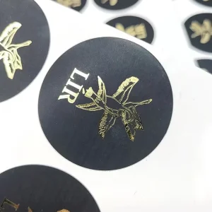 Customized Printing Private Brand Logo Gold Foil Label Sticker Round Packaging Label Thank You Sticker