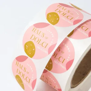 Customized Printing Product Packaging Self Adhesive Label Stickers Waterproof Vinyl Logo Stickers Roll