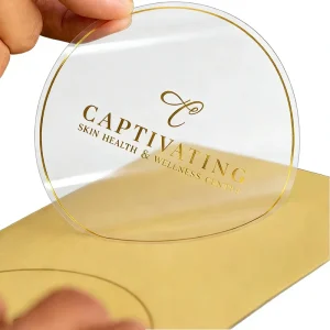Customized Printing Waterproof Circle Fashion Digital Glossy Adhesive Sealing Stickers