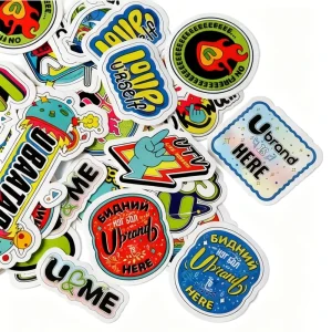 Customized Printing Waterproof Die Cut Stickers Weatherproof Glossy Vinyl PVC Stickers