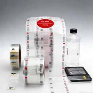 Customized Size PVC Bottle Label Stickers Waterproof Self adhesive Transparent Bottom Packaging Labels