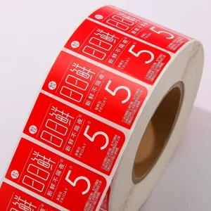 Customized Sticker Rolls Made of Offset Paper and Cardboard Featuring Round Food Self adhesive Printed Labels