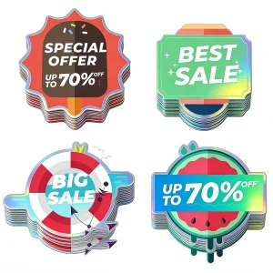 Customized Stickers for logo Promotion Vinyl Waterproof Die Cut Stickers Self Adhesive Glossy UV Printing Promotional Products
