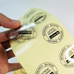 Customized Transparent Label with Colors for Sealing Box and Bag