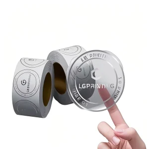 Customized Transparent Round Stickers Labels Packaging Waterproof Self Adhesive Stickers