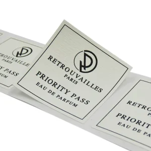 Customized Transparent Self Adhesive Vinyl Roll Label 3D UV Printed Rose Gold Foil Kiss Cut Sticker for Packaging