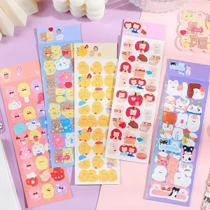 Customized Transparent Vinyl PVC Sticker Decals Outdoor Glossy Waterproof Die Cut Cartoon Adhesive Clear Custom Sticker
