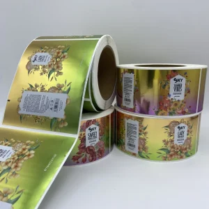 Customized UV Waterproof PP Adhesive Stickers and Labels Roll Printed Stickers Cosmetic Bottles Business Packaging Made Vinyl