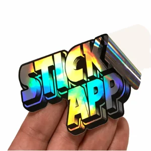 Customized UVproof Waterproof Logo Label PVC Viny Die Cut Holographic Sticker Printing