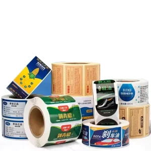 Customized Vinyl Self adhesive Label Sticker Printing Package Transparent Hot Stamping Waterproof Label