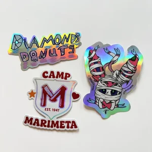 Customized Waterproof Holographic Laser Stickers Die Cutting Sticker Logo Holographic Sticker