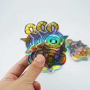 Customized Waterproof Outdoor Hologram PVC Logo Stickers Durable and Eye-catching Die Cut Stickers