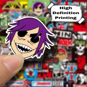 Customized Waterproof Rock Band Vinyl Labels Punk Music Stickers Decals For Laptop Guitar Skateboard Phone Case DIY Decoration