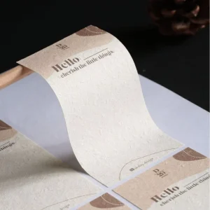 Customized White Embossed Logo Seal Stickers Packaging Gloss Vinyl Thank You Card Business Sticker with Envelope and Sticker