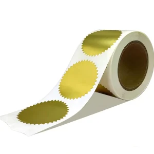 Customized logo Sticker Label Gold Foil Stamping Labels for Packaging Round Tour Logo Stickers