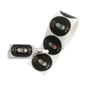Customized round 3d label roll waterproof holographic sticker packaging with logo