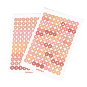 Cute ABC Planner Sticker Sheets Custom Print Alphabet Stickers Self Adhesive Letter Stickers for Kids