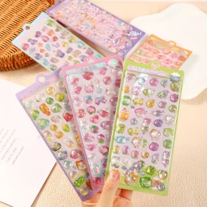 Cute Animal Cartoon Stickers 3D Decorative Sticker Sheet for Phone Laptop Cup Planner Sticker Decals Custom