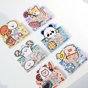Cute Animal Cartoon Stickers for Kids 32 Pcs Panda Cat Decal for Notebook Decoration