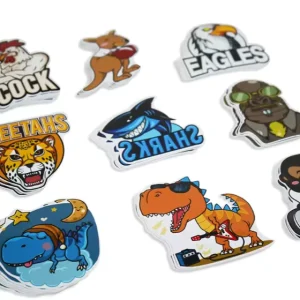 Cute Animal Custom Logo Waterproof Vinyl Laminated Die Cut Adhesive Stickers Cartoon Anime Design Candle Craft Decoration
