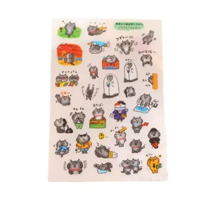 Cute Cartoon PVC Sticker Transparent Vinyl Decals for Kids Luggage Bottle