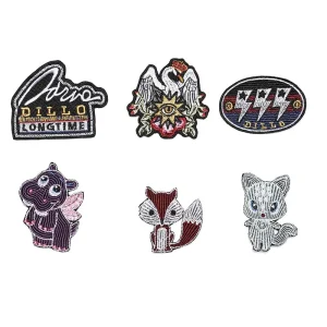 Cute Critter Toothbrush Sequins Embroidery Stickers 3D Flower Badge Self Adhesive Labeling Patch Embroidered Fabric Chenille