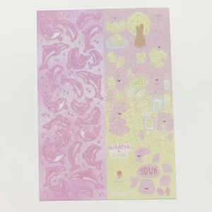 Cute Custom Transparent Deco Korean Stickers PVC Holographic Sticker Sheets