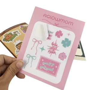 Cute PVC Self adhesive Waterproof Stickers Custom Shape Colorful Printing Custom Kiss Cut Sticker Sheet Maker