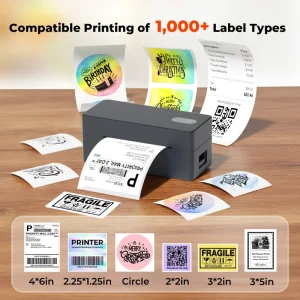 D400 Wireless Thermal Label Printer 160mm s High Speed Inkless 4×6 Professional Shipping Label Maker