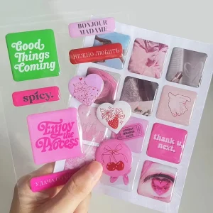 DIY Epoxy Decorative Sticker Sheet Custom Printing Epoxy Resin 3D Stickers