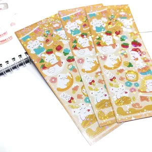 Daily Planner Stickers Custom Logo Vinyl Clear Holographic Journal Transparent Hologram Foil Stickers Sheets