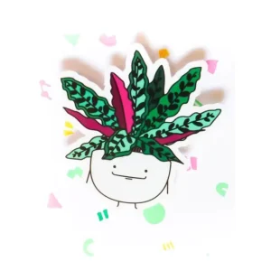 Decal High Quality Printing Logo Waterproof Cute Cartoon Clear Label Sticker Decoration Custom Plant Vinyl Stickers Pack