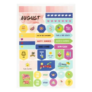 Decorative Paper Stickers Custom Shape Paper Monthly Stickers for Scrapbooking