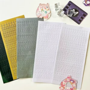 Decorative Small Golden Silver English Letter Digital Labels Mini Metallic Number Self Adhesive Alphabet DIY Vinyl Stickers