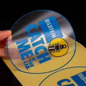Design Waterproof Transparent Vinyl Label Stickers Printing Custom Logo Clear Self Adhesive Round PVC Stickers Sheets