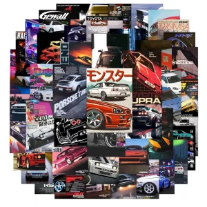 Die Cut Cartoon Car Stickers Waterproof Vinyl Decals for Windows Bumpers & Helmets Low MOQ & Factory Direct